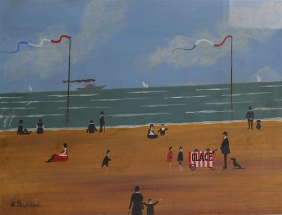 Margaret Chapman Beach scene 25 x 33cm.